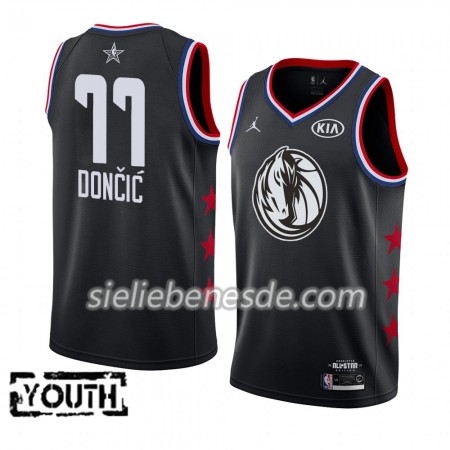 Kinder NBA Dallas Mavericks Trikot Luka Doncic 77 2019 All-Star Jordan Brand Schwarz Swingman
